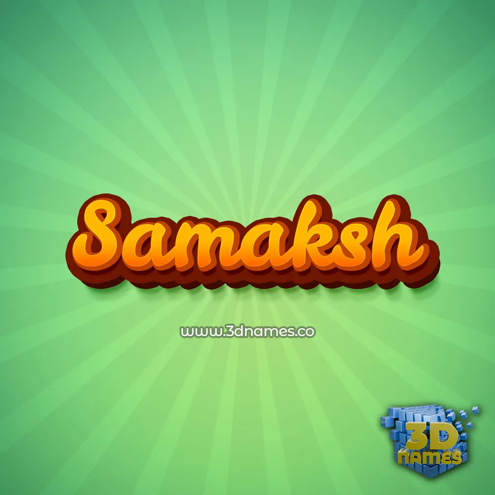 samaksh in Green Rays style - 3D name wallpaper