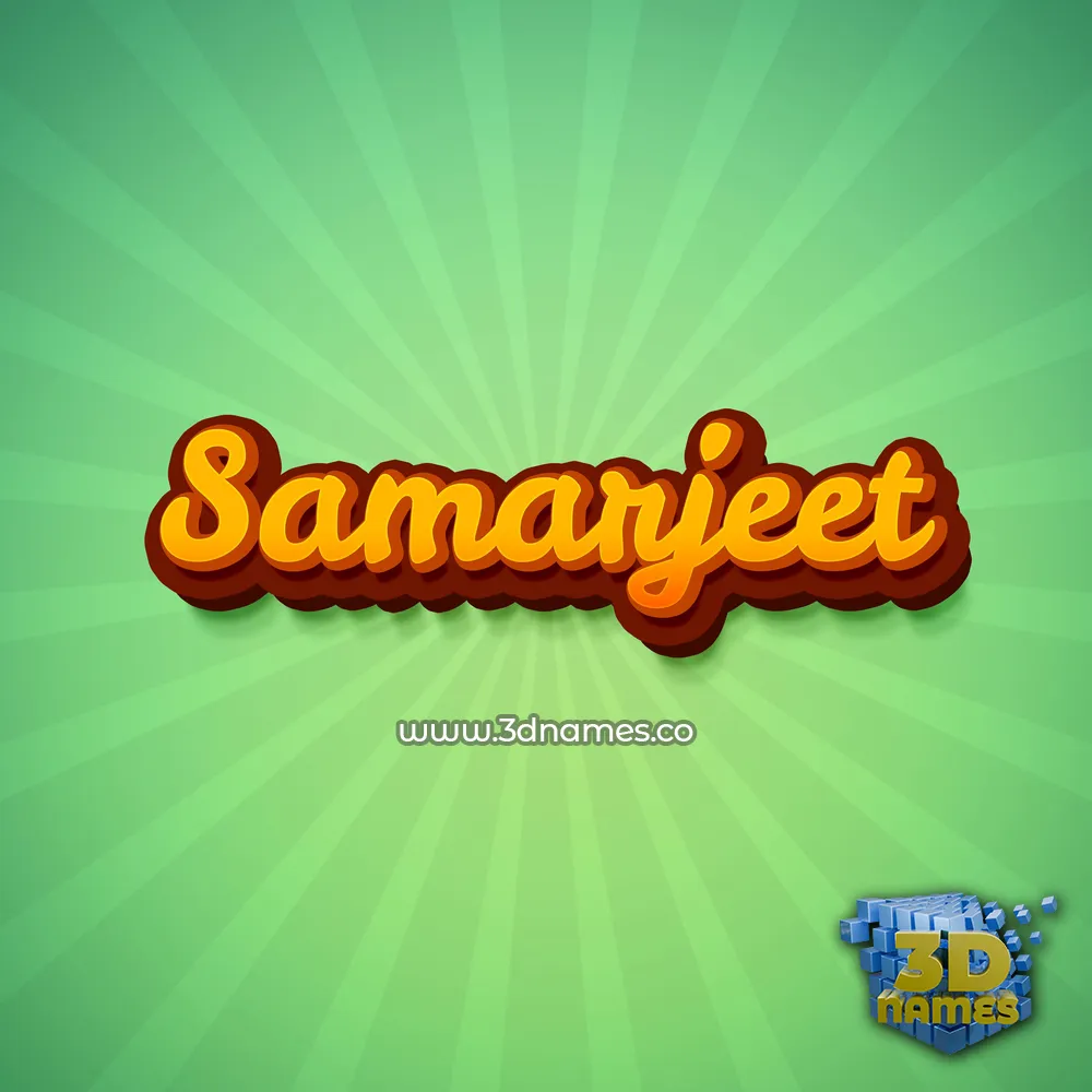 samarjeet in Green Rays style - 3D name wallpaper