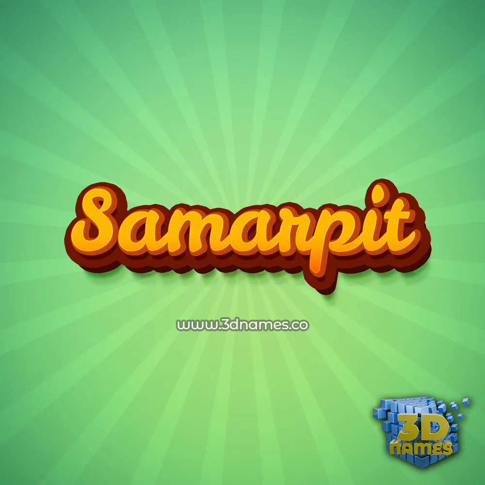 samarpit in Green Rays style - 3D name wallpaper