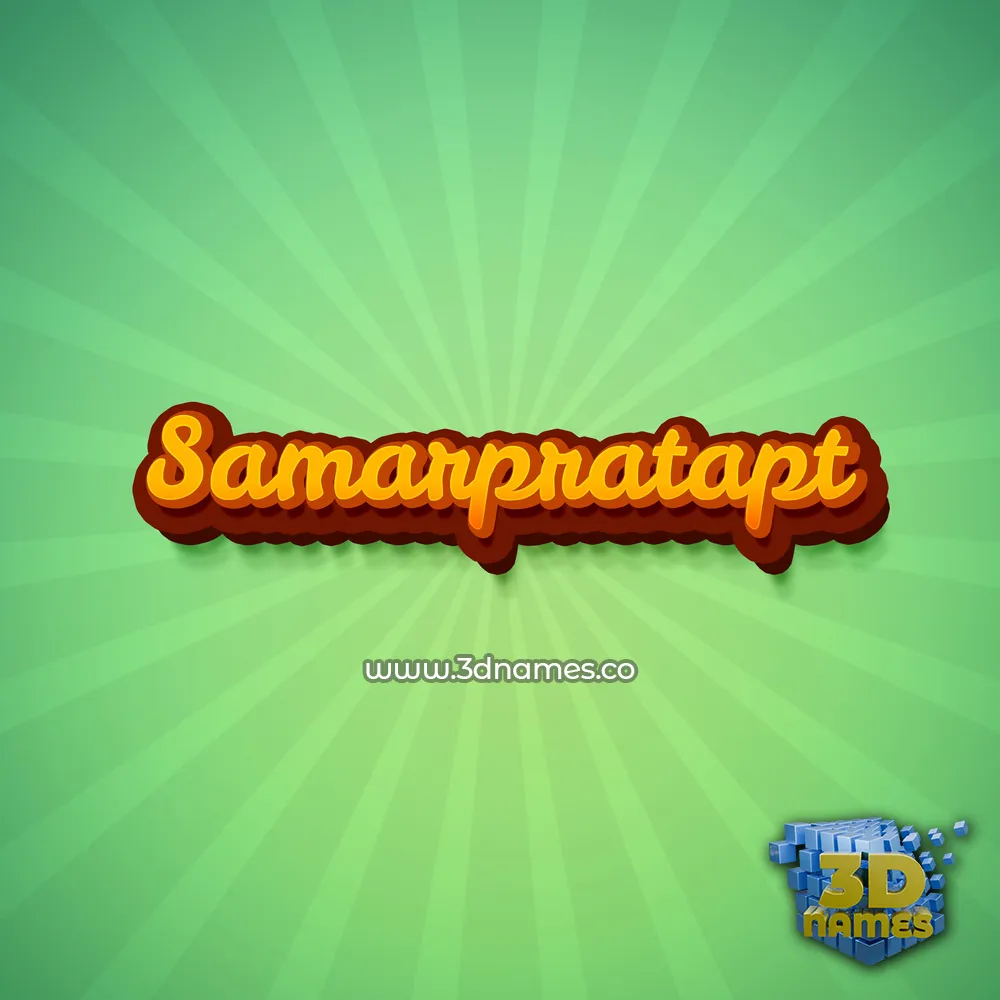 samarpratapt in Green Rays style - 3D name wallpaper