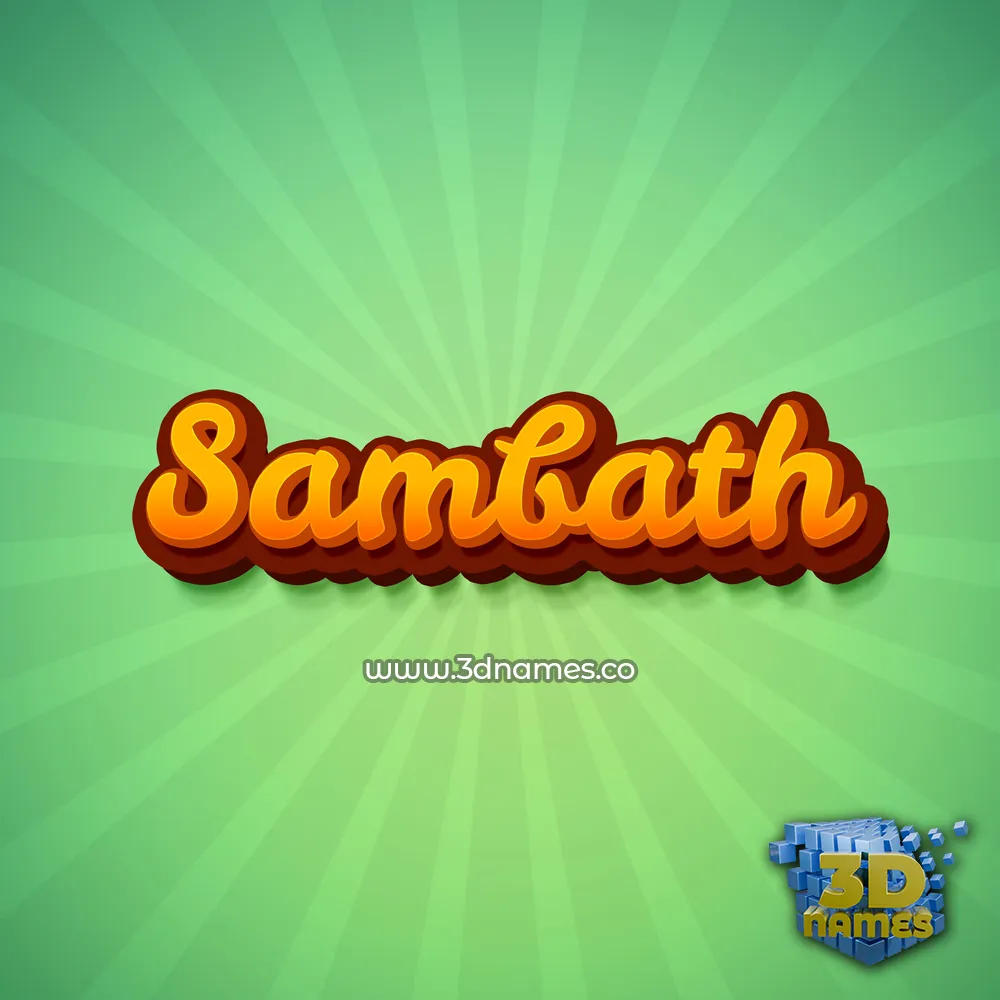 sambath in Green Rays style - 3D name wallpaper