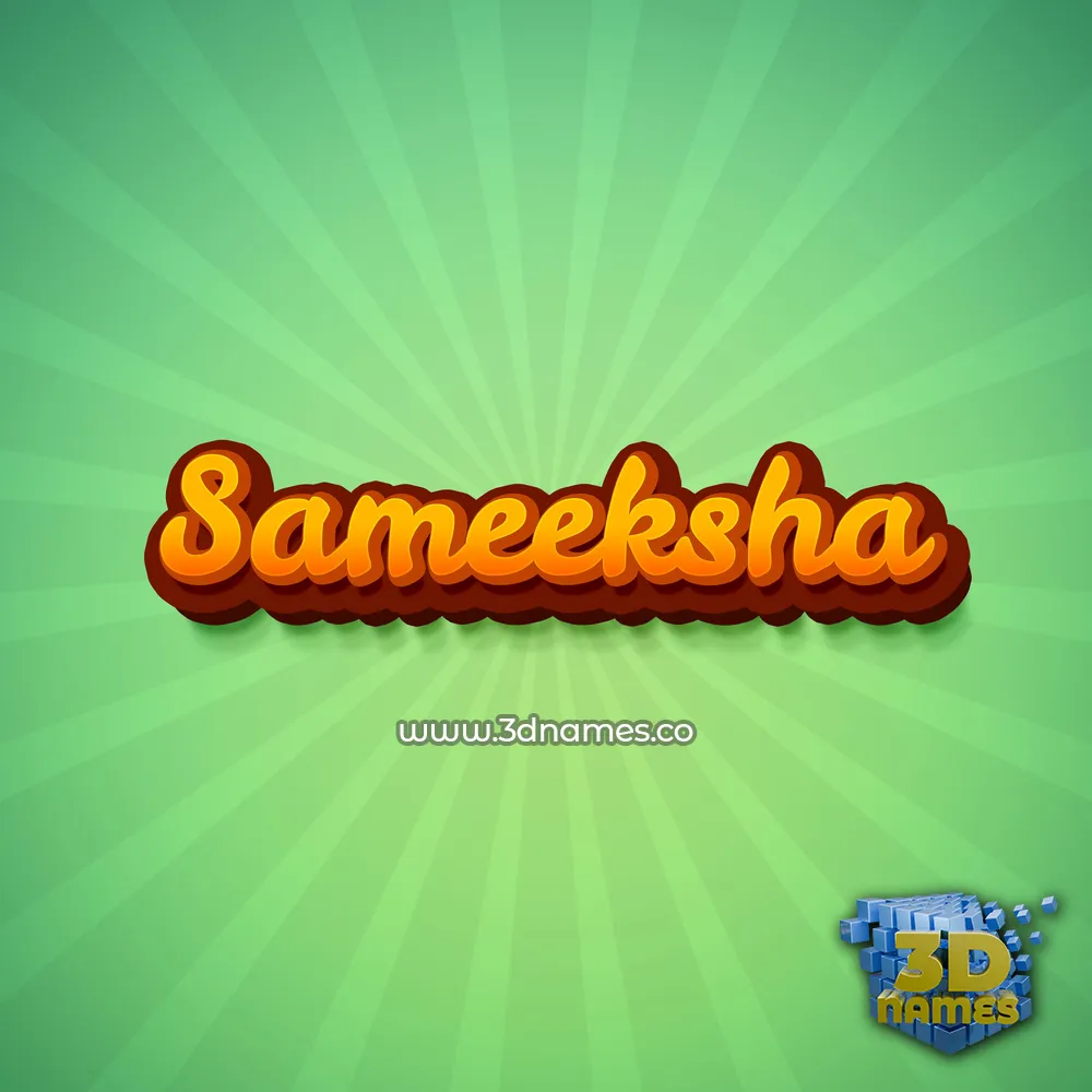 sameeksha in Green Rays style - 3D name wallpaper