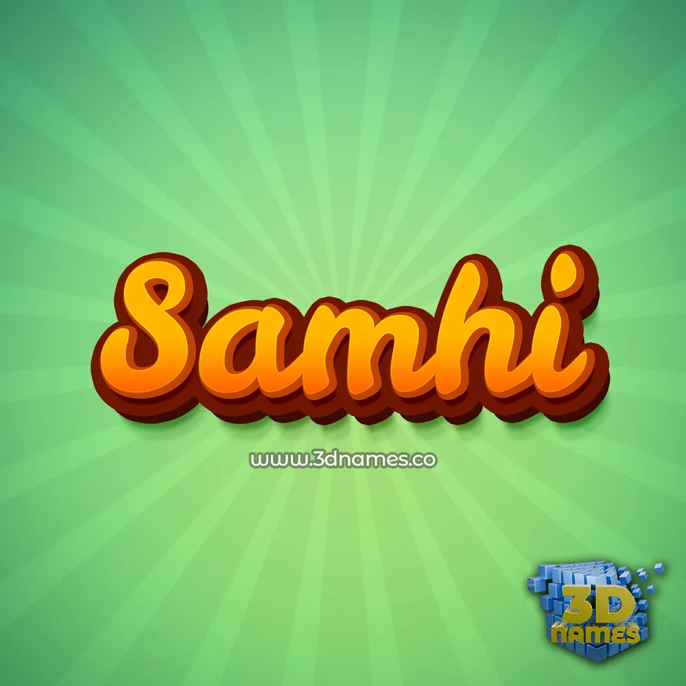 samhi in Green Rays style - 3D name wallpaper