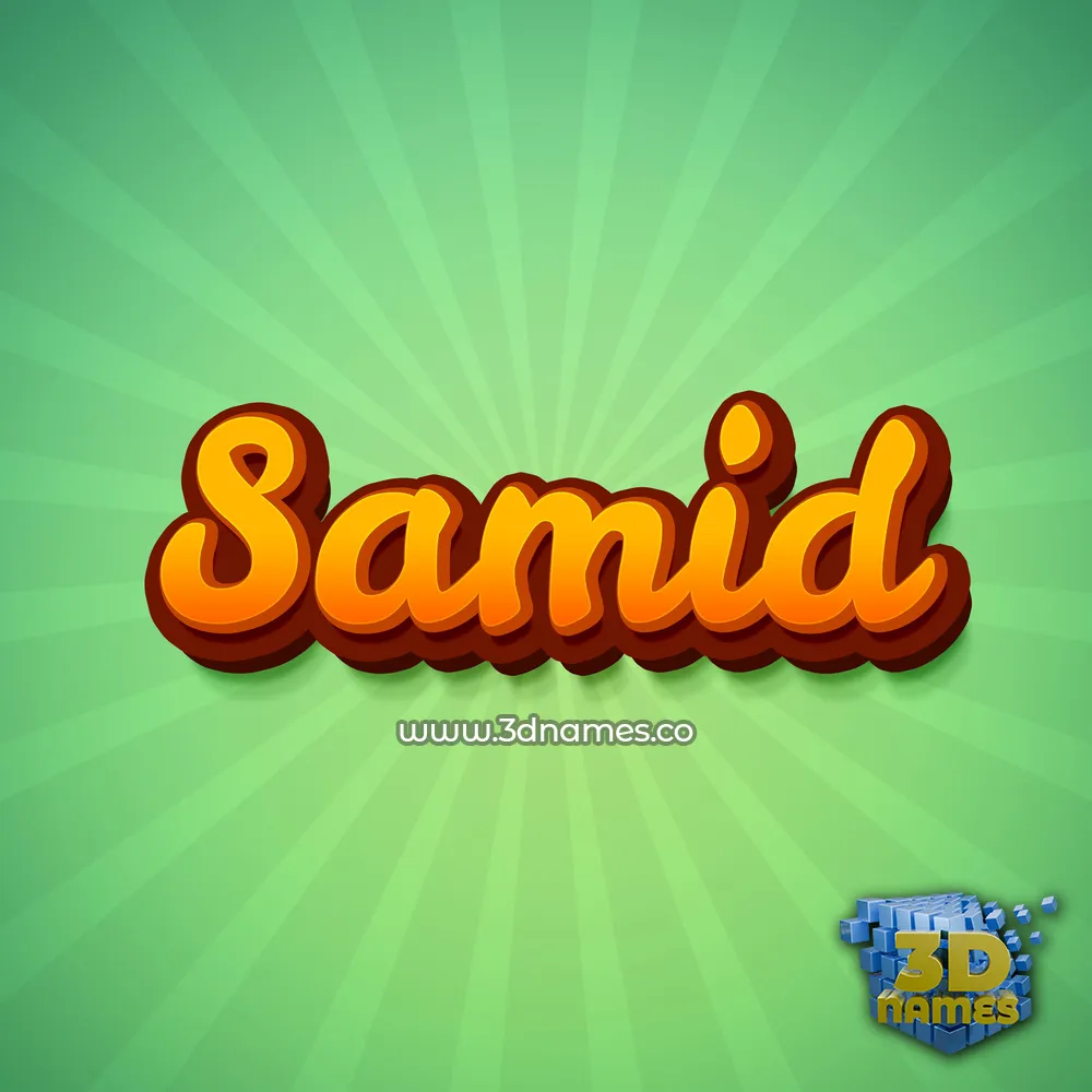 samid in Green Rays style - 3D name wallpaper