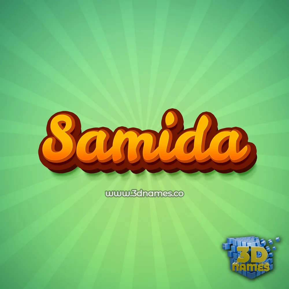 samida in Green Rays style - 3D name wallpaper