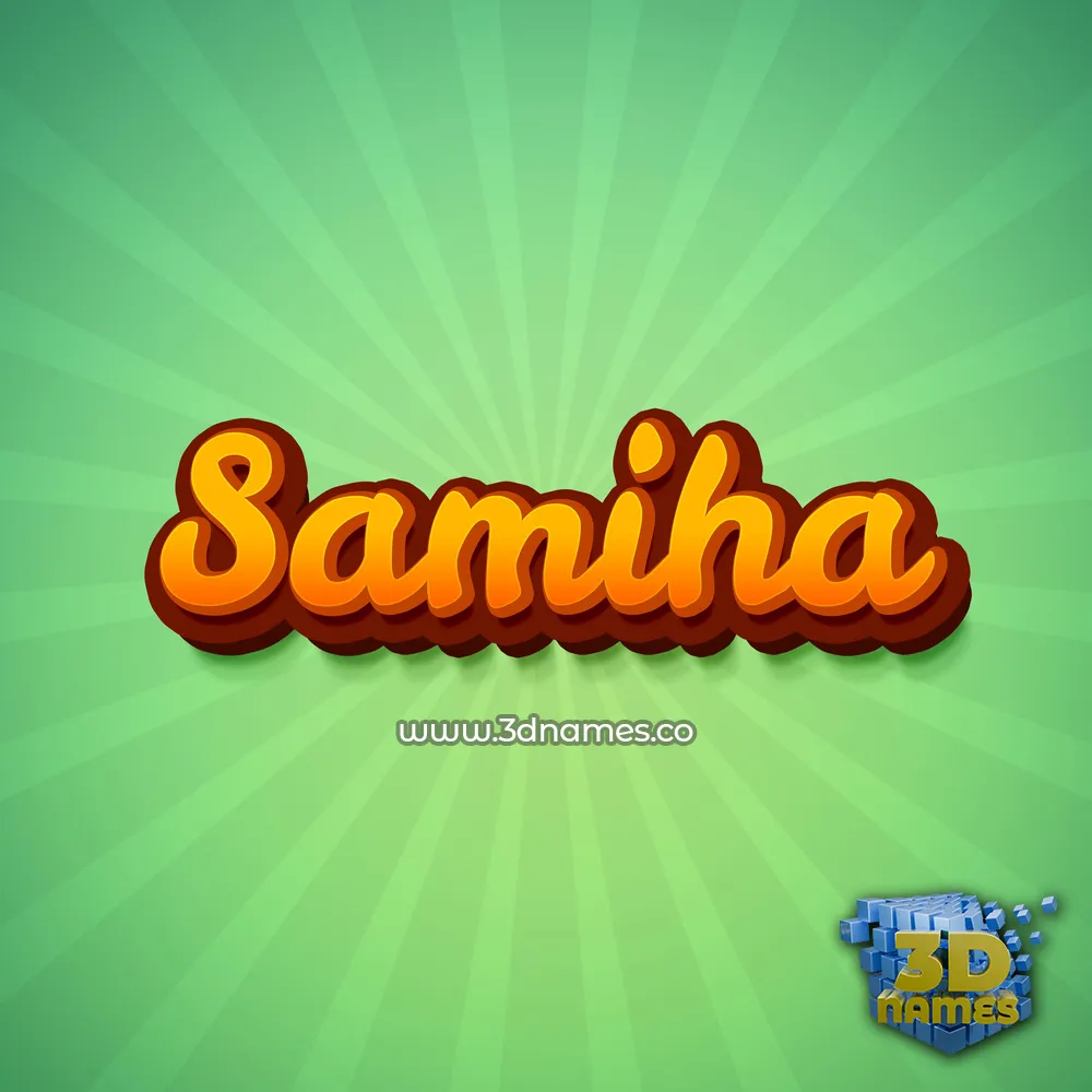 samiha in Green Rays style - 3D name wallpaper