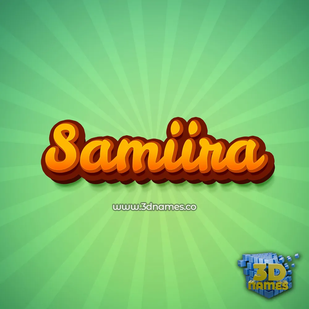samiira in Green Rays style - 3D name wallpaper