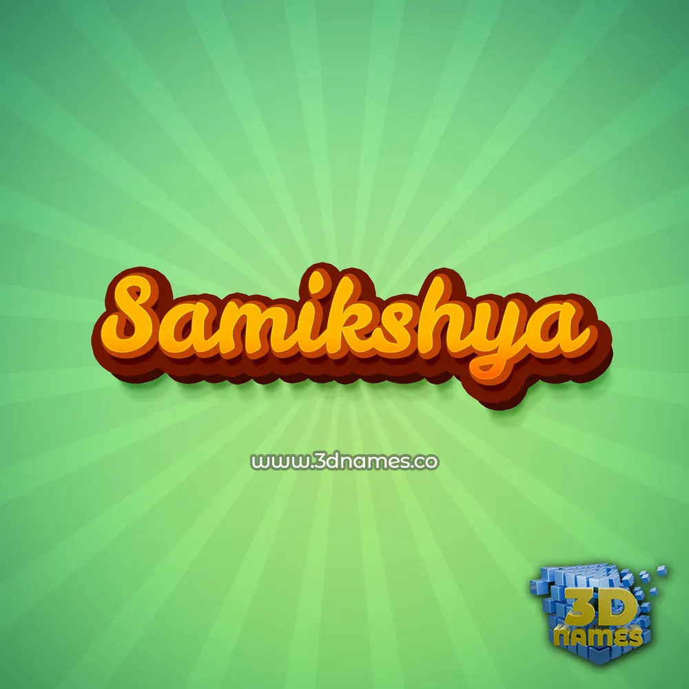 samikshya in Green Rays style - 3D name wallpaper