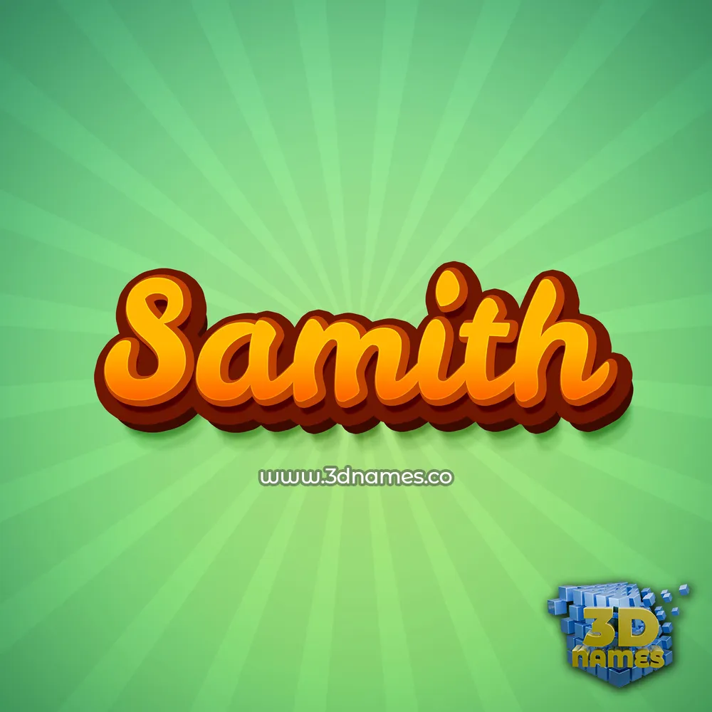 samith in Green Rays style - 3D name wallpaper