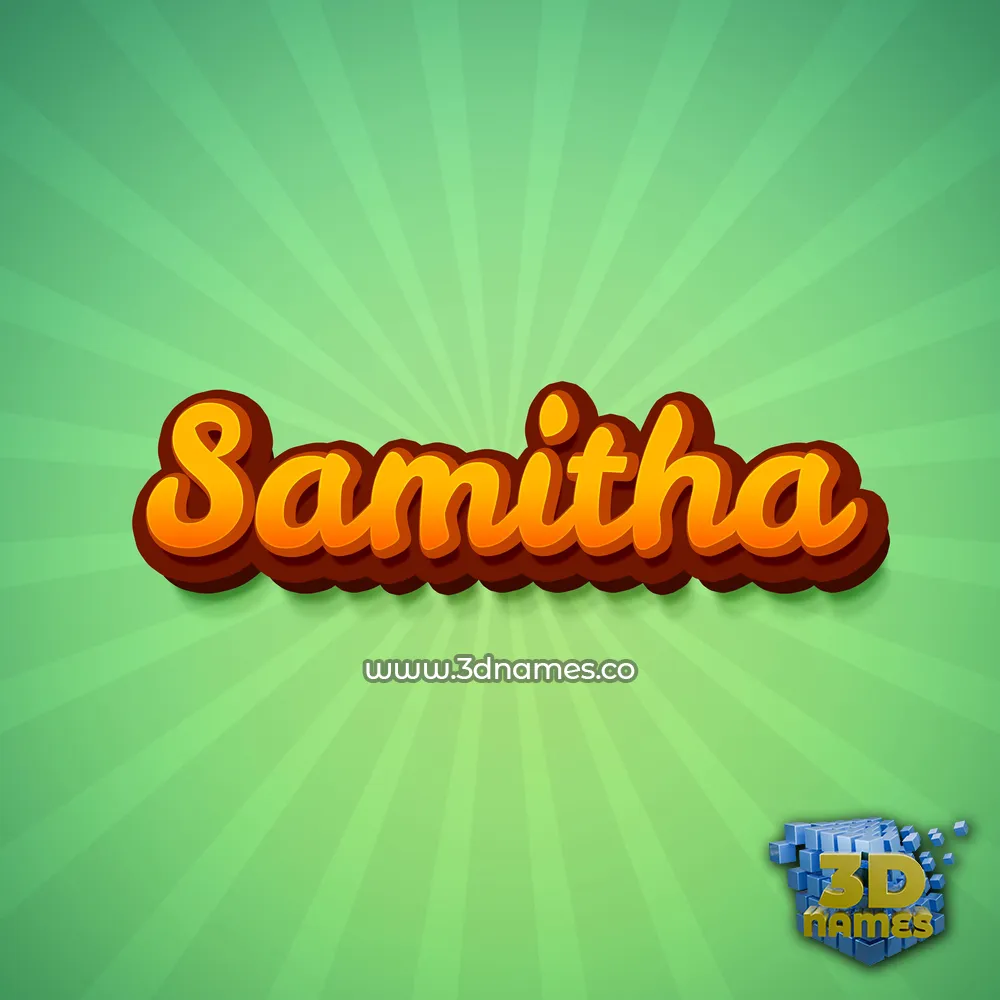samitha in Green Rays style - 3D name wallpaper