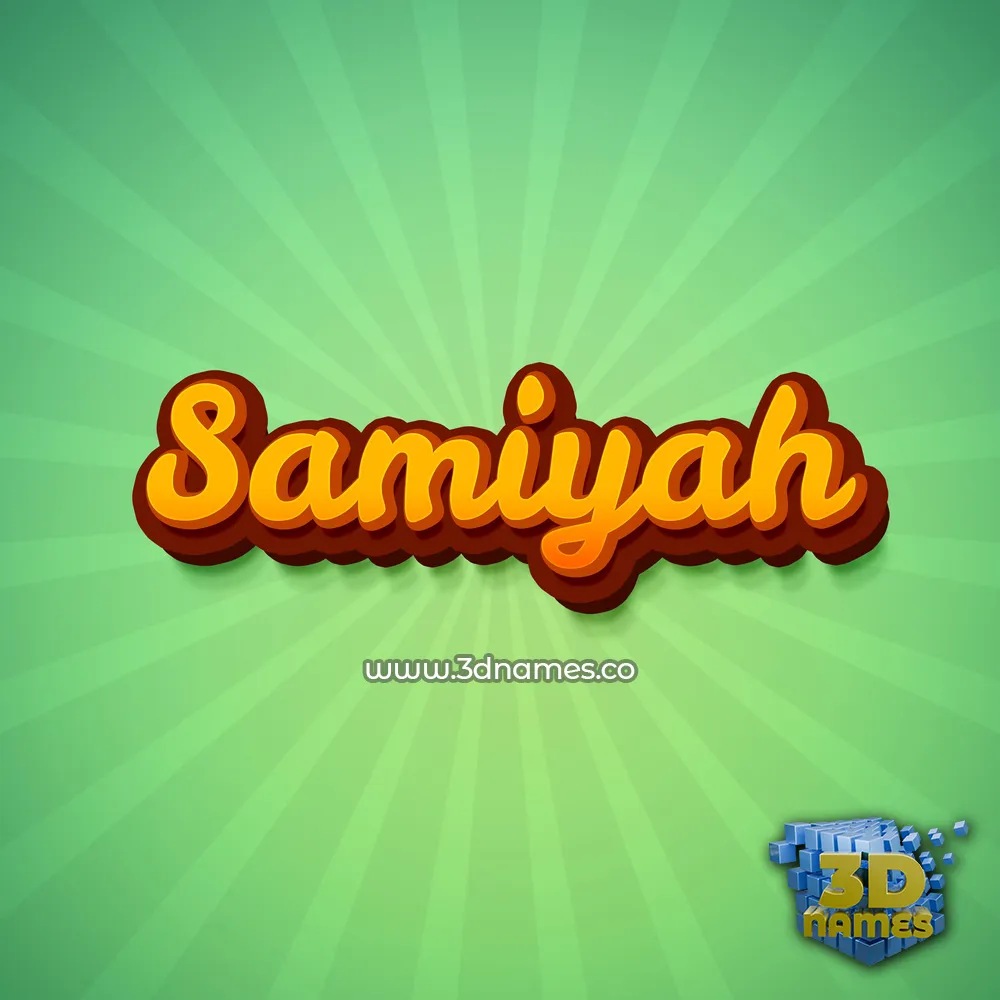 samiyah in Green Rays style - 3D name wallpaper