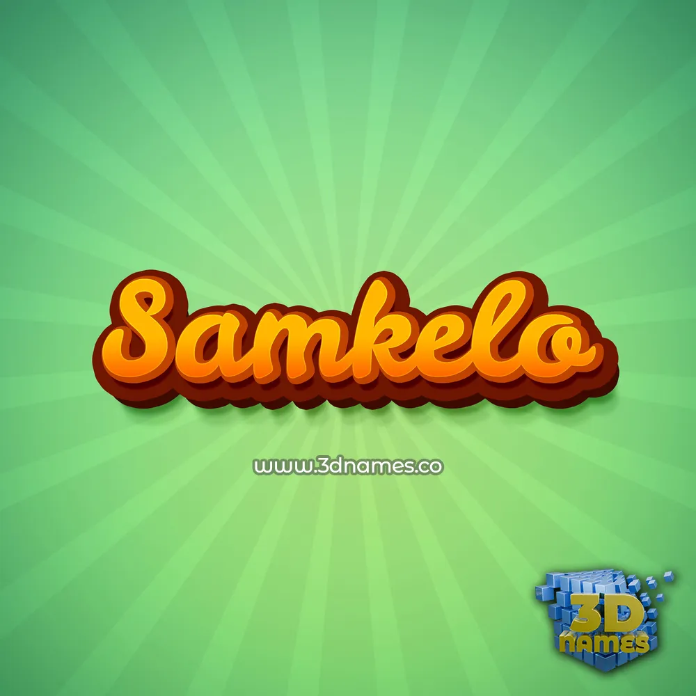 samkelo in Green Rays style - 3D name wallpaper