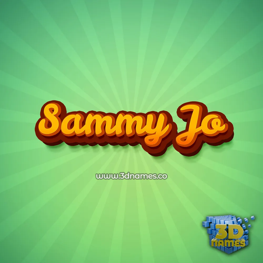 sammy jo in Green Rays style - 3D name wallpaper