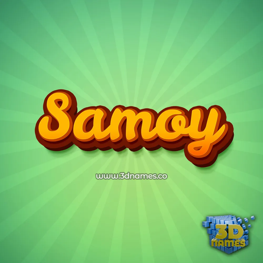 samoy in Green Rays style - 3D name wallpaper