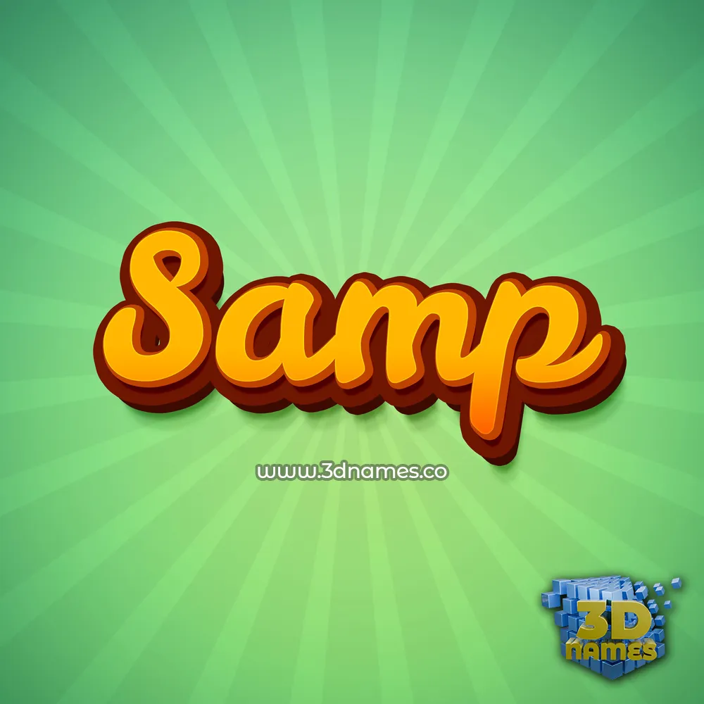 samp in Green Rays style - 3D name wallpaper