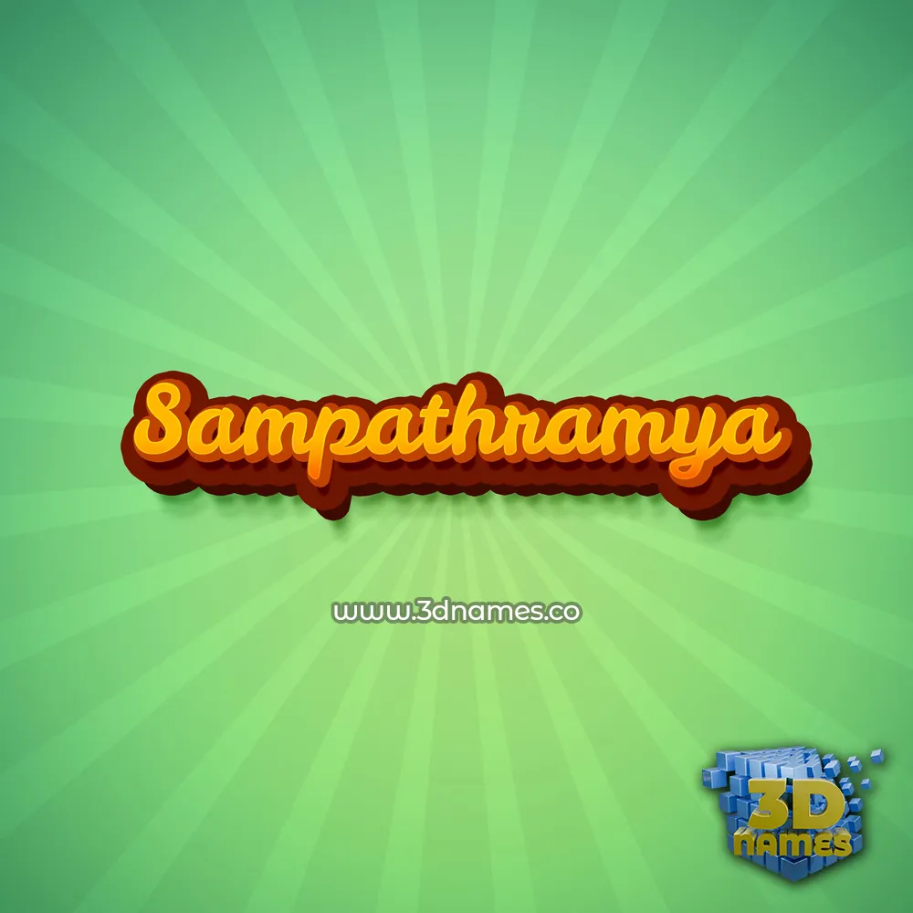sampathramya in Green Rays style - 3D name wallpaper
