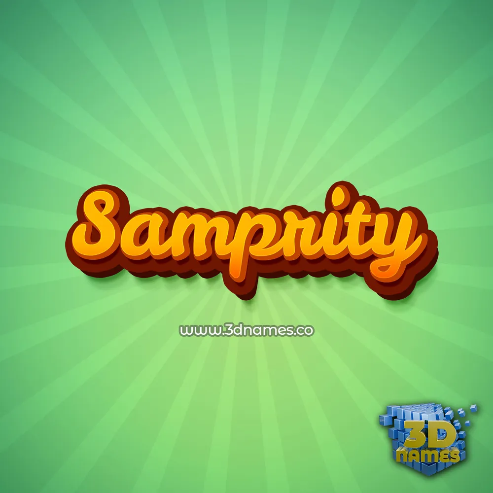 samprity in Green Rays style - 3D name wallpaper