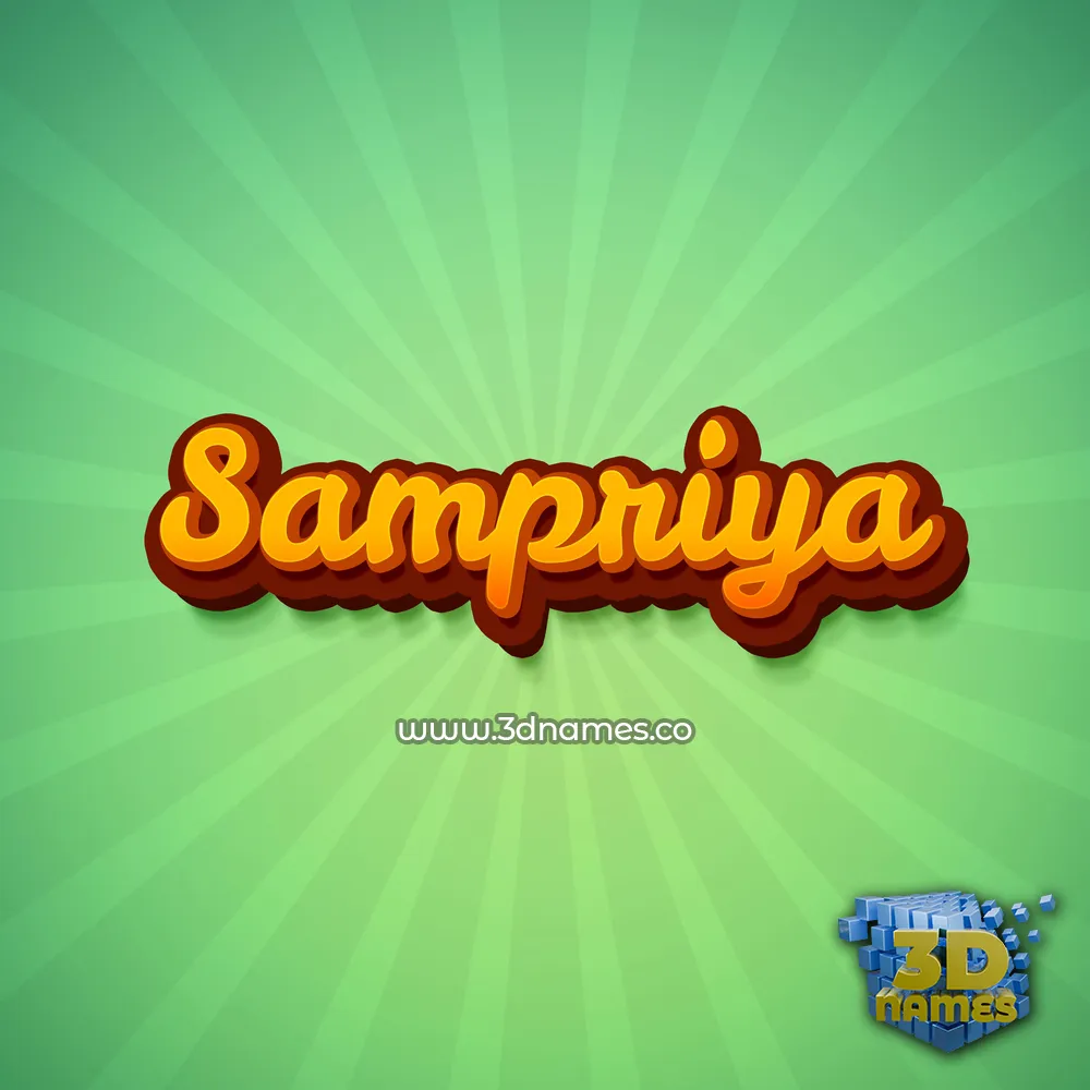 sampriya in Green Rays style - 3D name wallpaper
