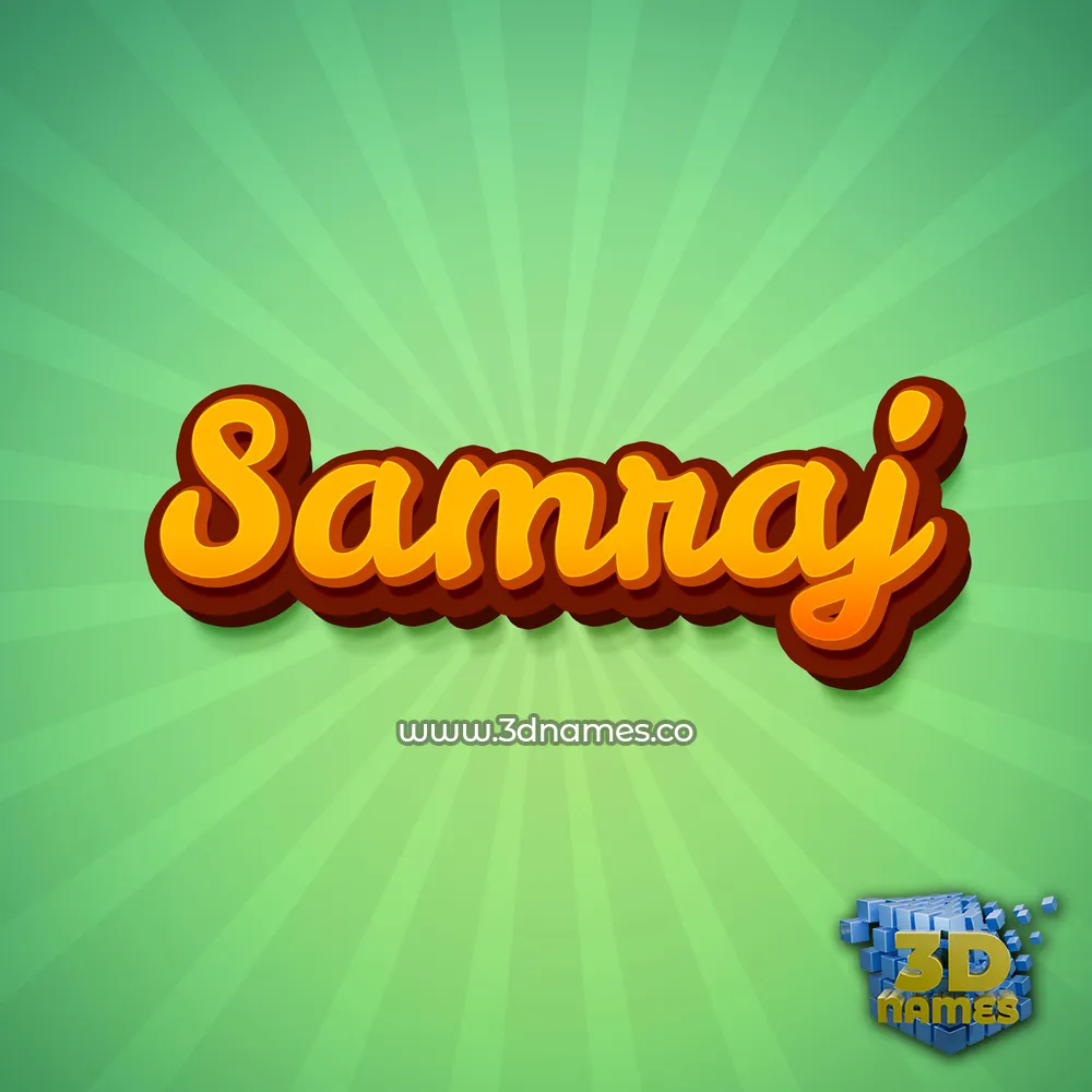 samraj in Green Rays style - 3D name wallpaper