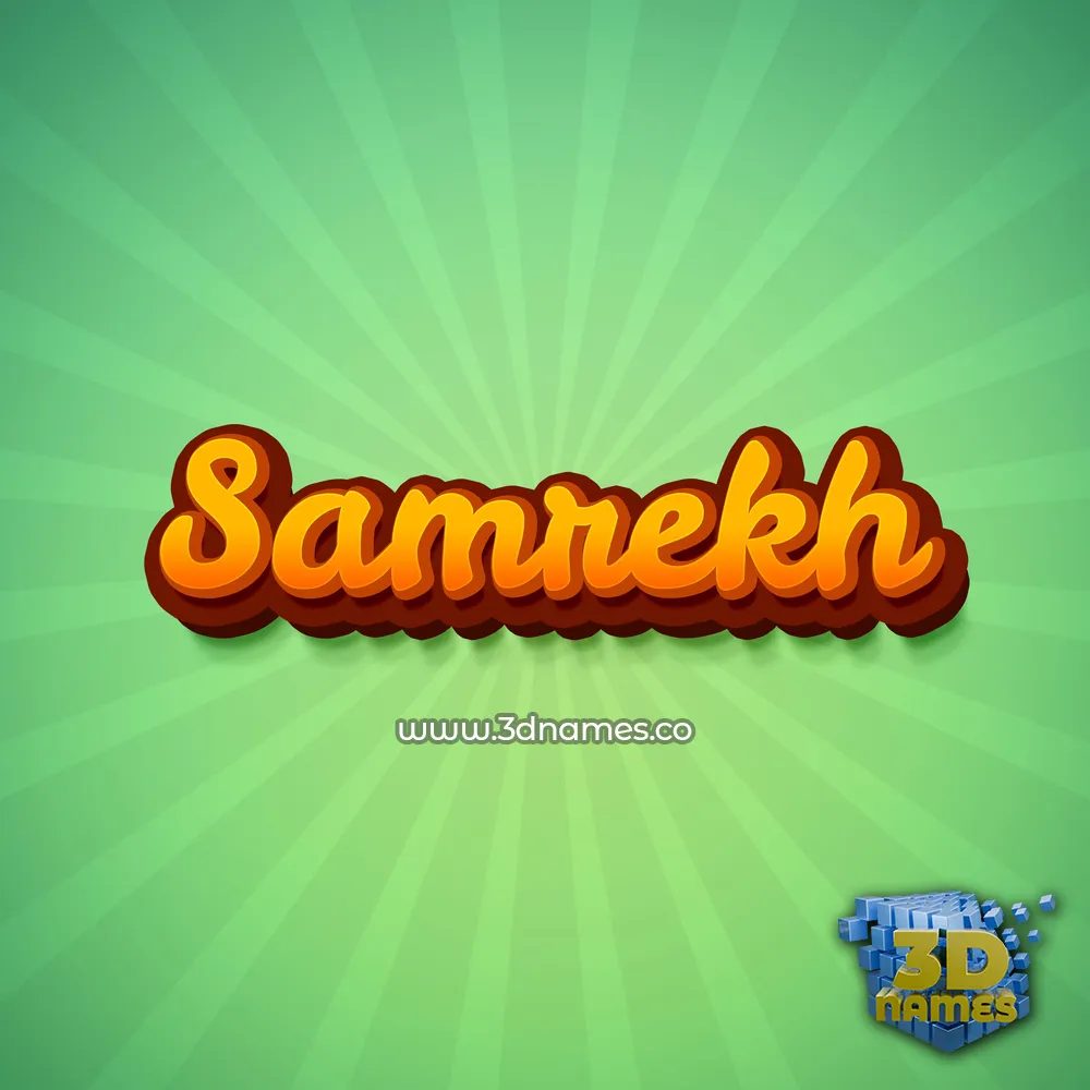 samrekh in Green Rays style - 3D name wallpaper