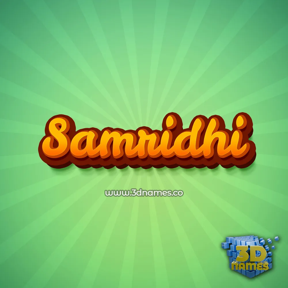 samridhi in Green Rays style - 3D name wallpaper