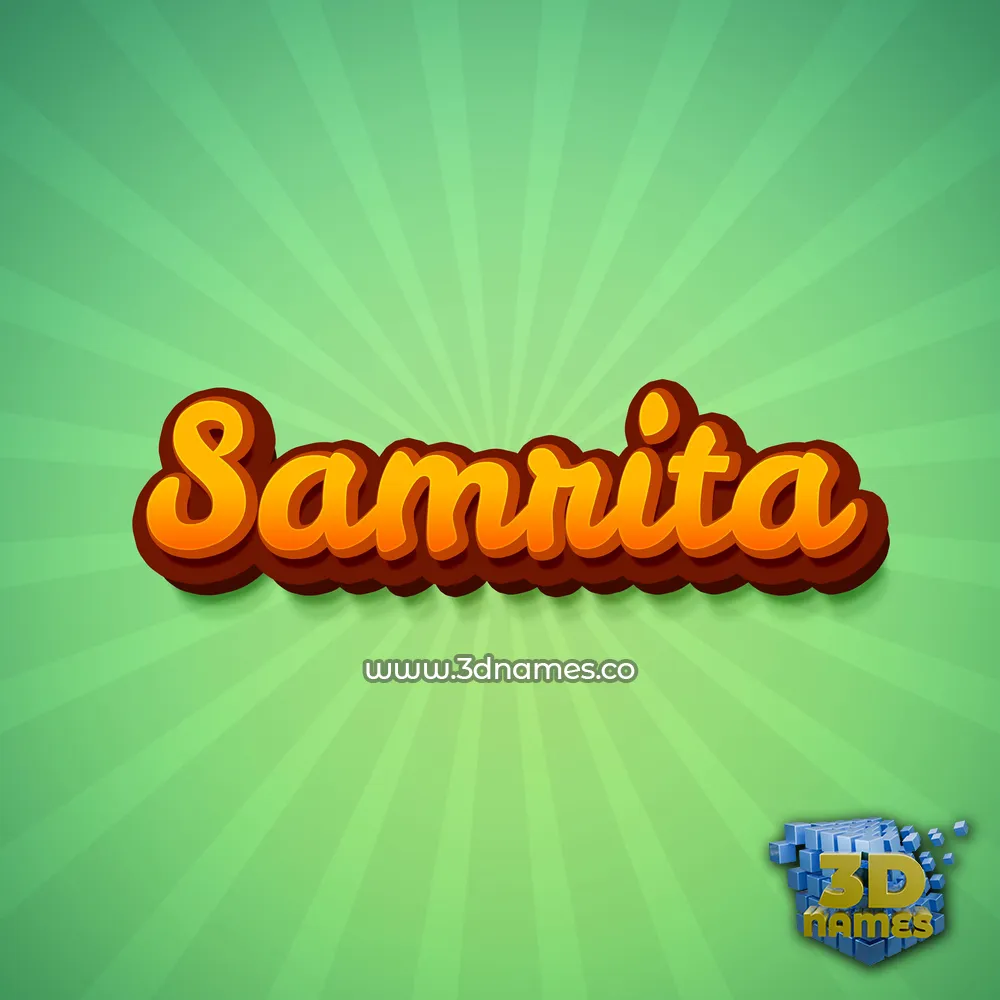 samrita in Green Rays style - 3D name wallpaper