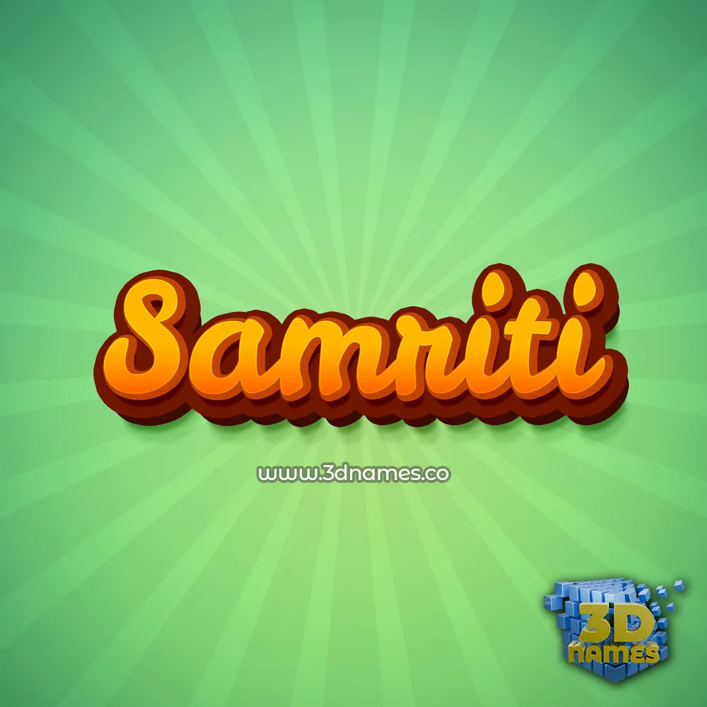 samriti in Green Rays style - 3D name wallpaper