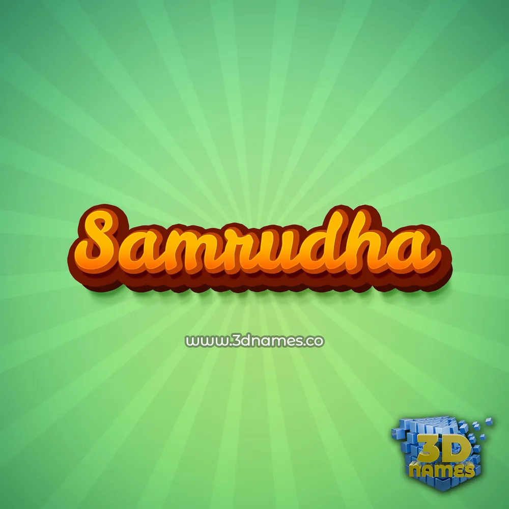 samrudha in Green Rays style - 3D name wallpaper