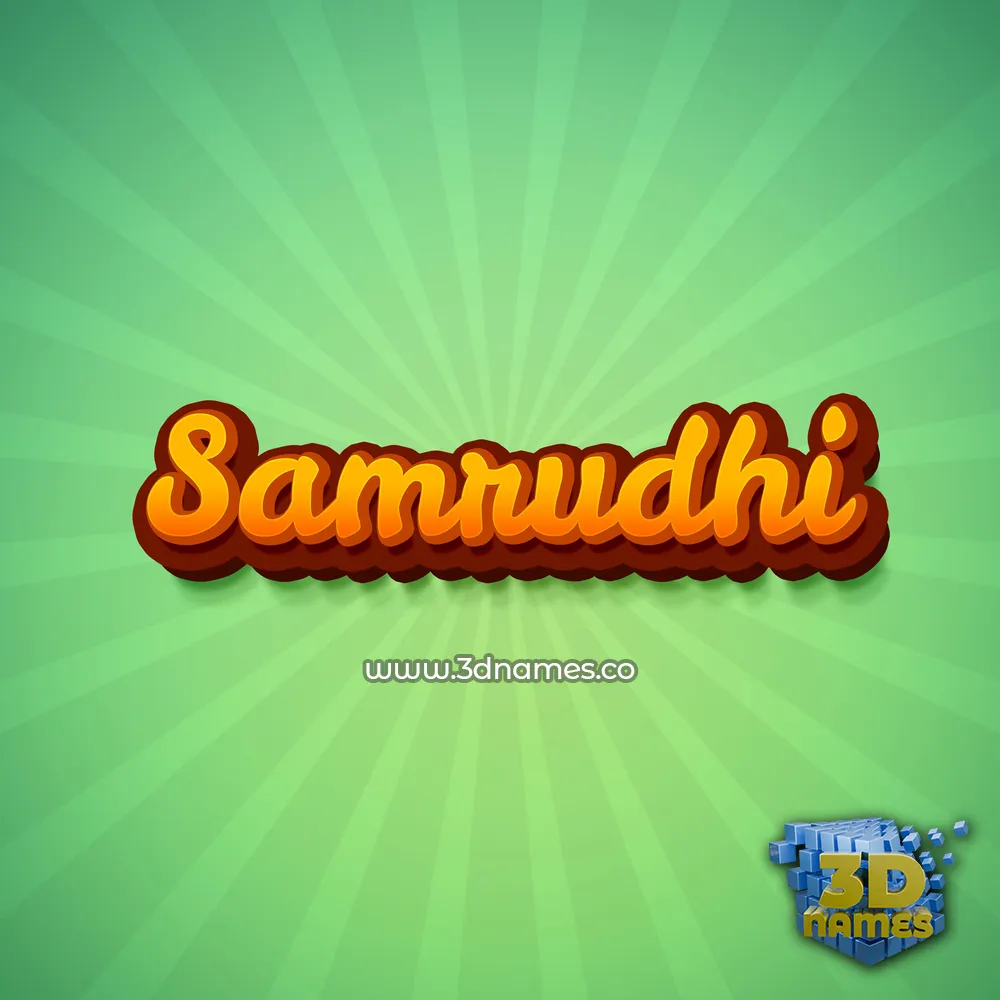 samrudhi in Green Rays style - 3D name wallpaper