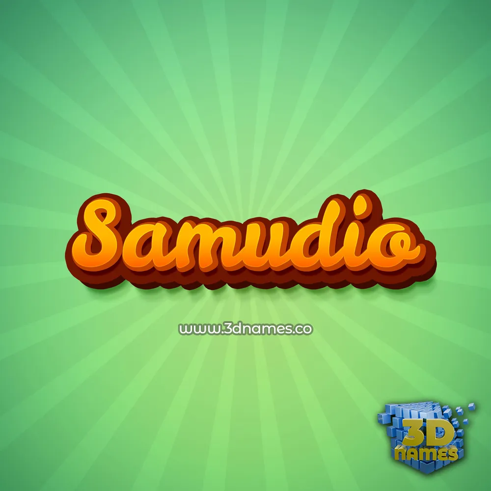 samudio in Green Rays style - 3D name wallpaper