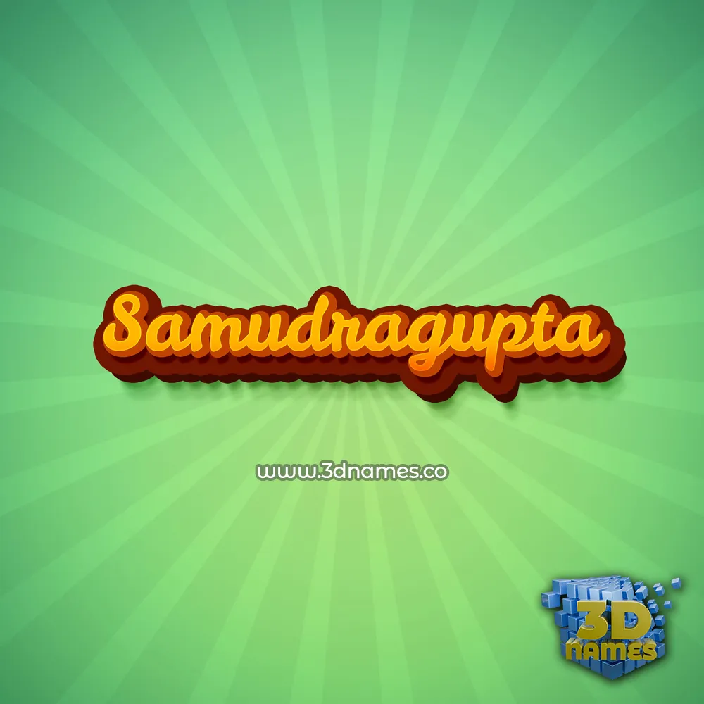samudragupta in Green Rays style - 3D name wallpaper