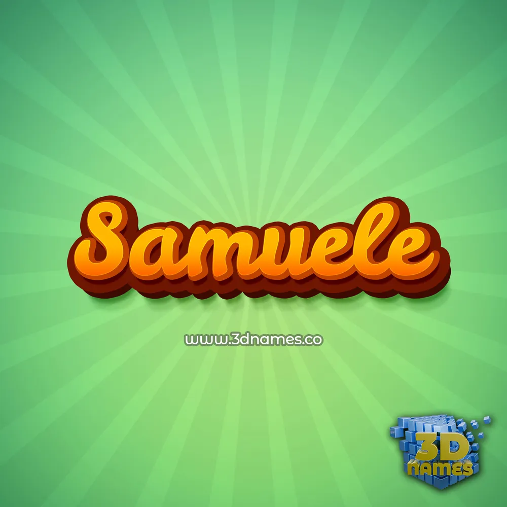 samuele in Green Rays style - 3D name wallpaper