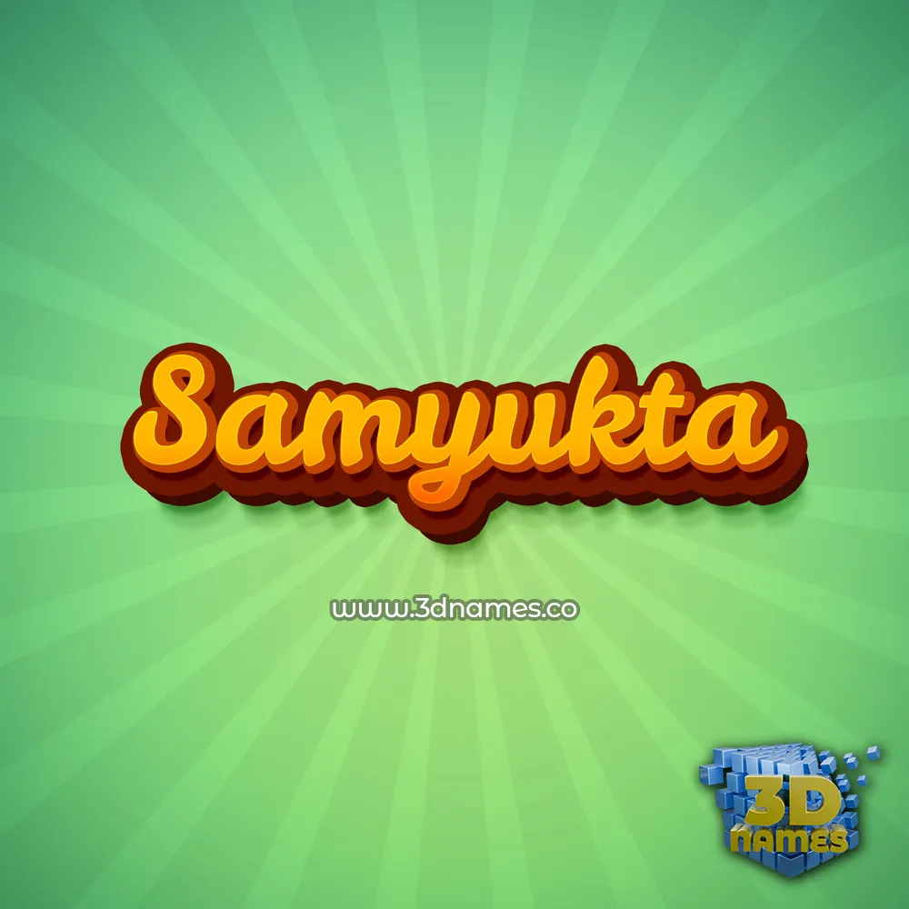 samyukta in Green Rays style - 3D name wallpaper