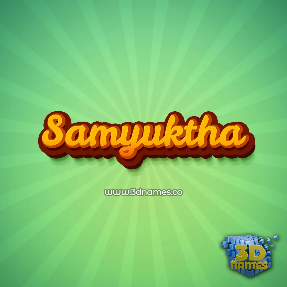samyuktha in Green Rays style - 3D name wallpaper