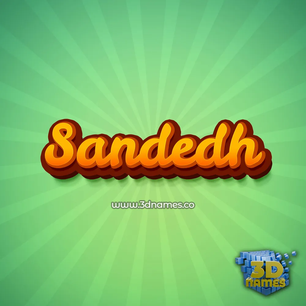 sandedh in Green Rays style - 3D name wallpaper