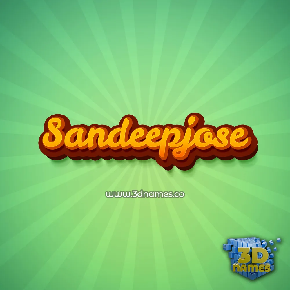 sandeepjose in Green Rays style - 3D name wallpaper