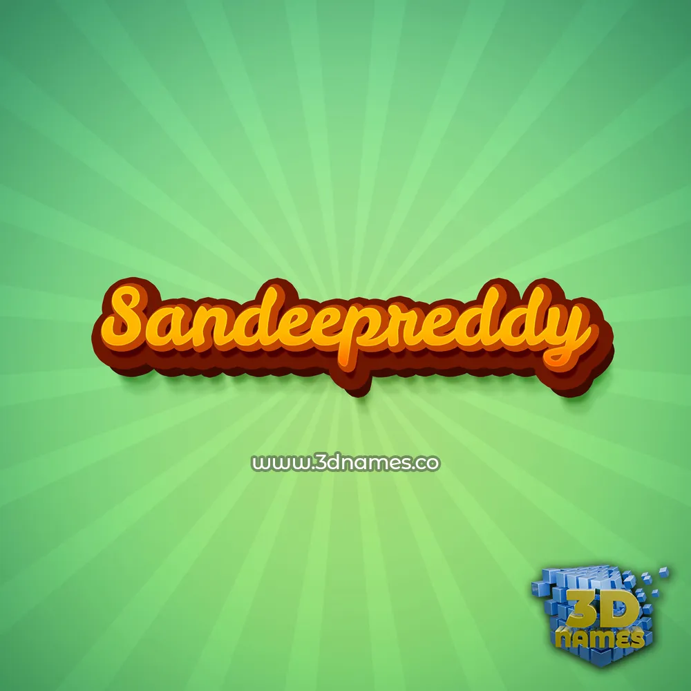 sandeepreddy in Green Rays style - 3D name wallpaper