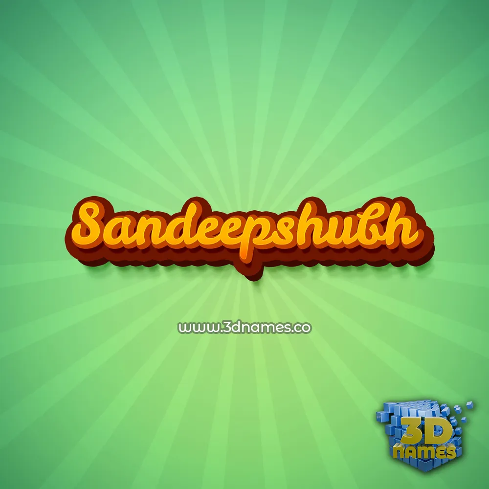 sandeepshubh in Green Rays style - 3D name wallpaper