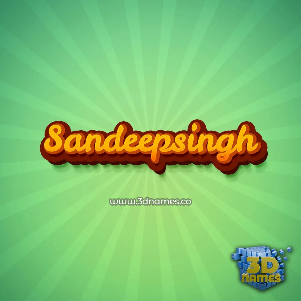 sandeepsingh in Green Rays style - 3D name wallpaper