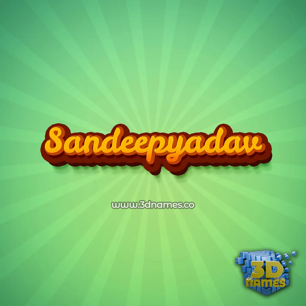sandeepyadav in Green Rays style - 3D name wallpaper