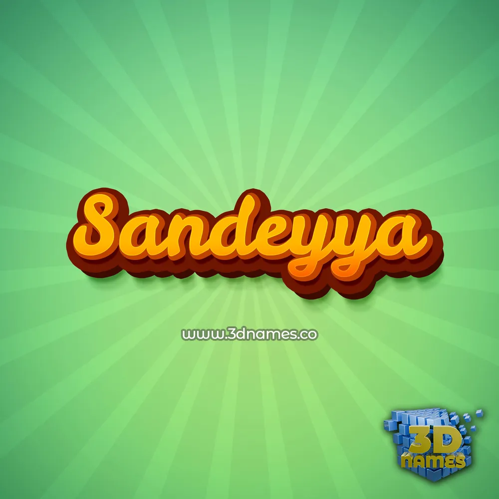 sandeyya in Green Rays style - 3D name wallpaper