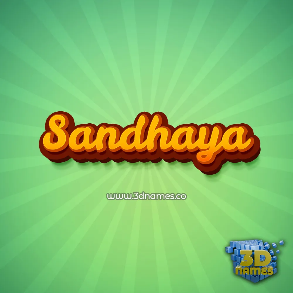 sandhaya in Green Rays style - 3D name wallpaper