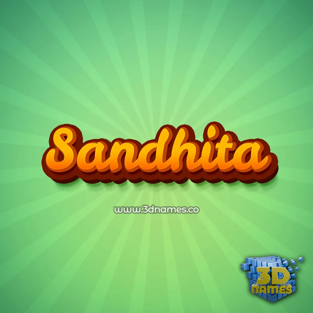 sandhita in Green Rays style - 3D name wallpaper