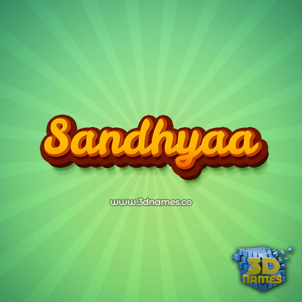 sandhyaa in Green Rays style - 3D name wallpaper
