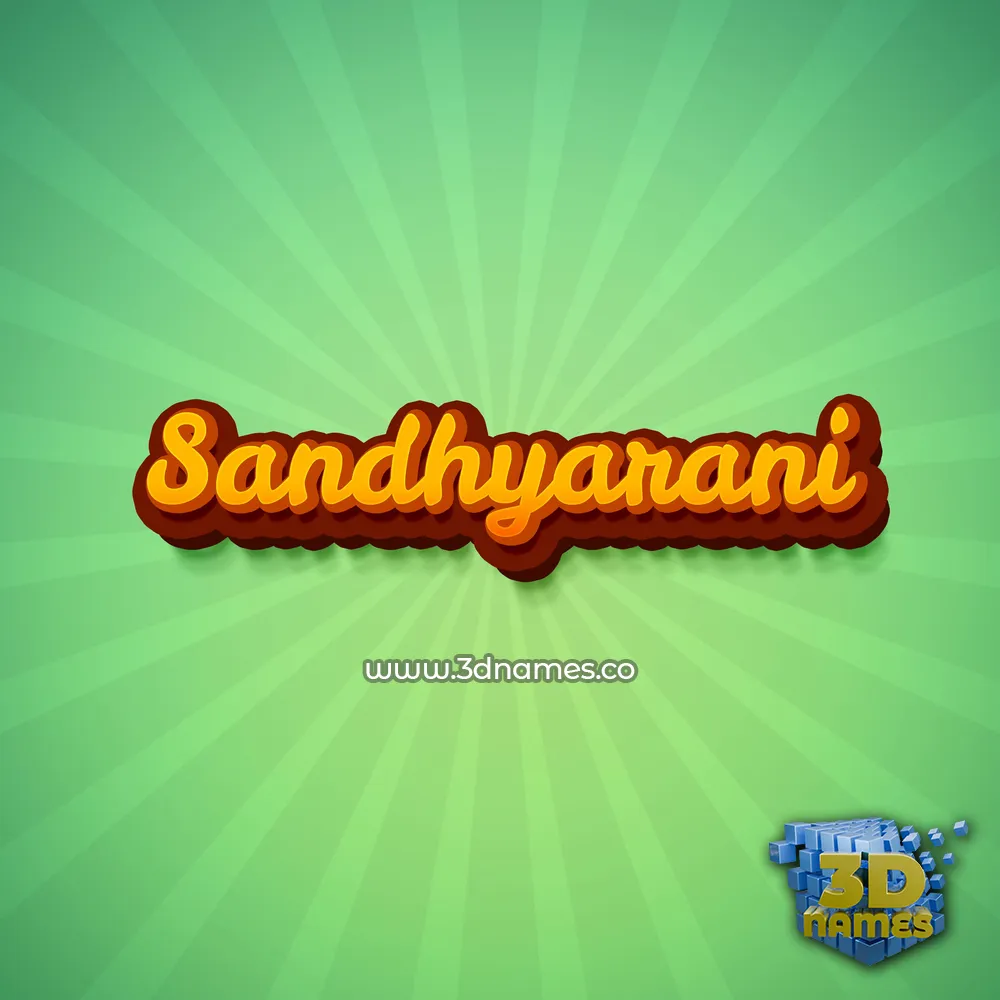 sandhyarani in Green Rays style - 3D name wallpaper