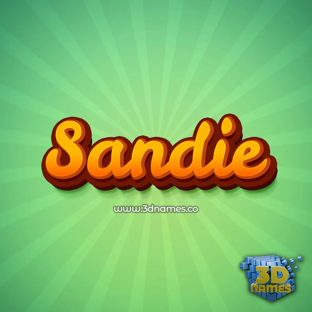 sandie in Green Rays style - 3D name wallpaper