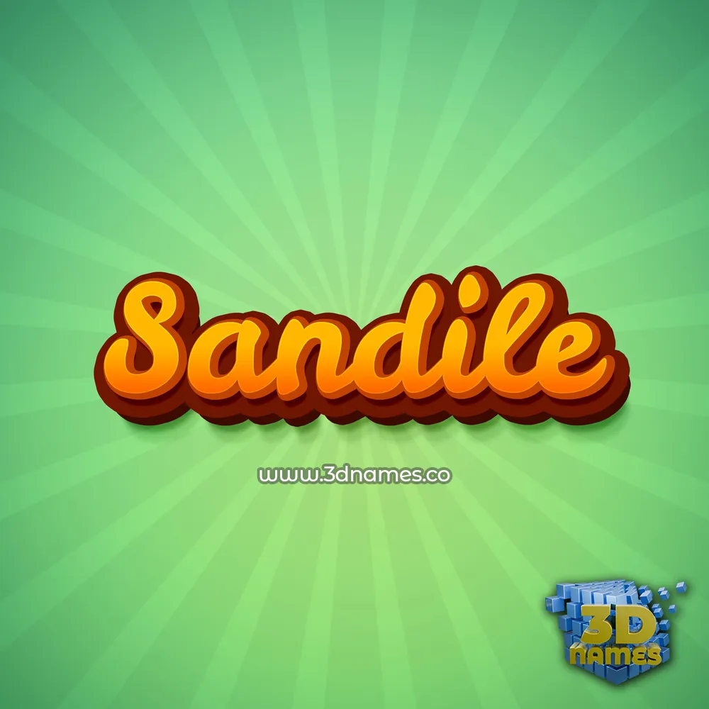 sandile in Green Rays style - 3D name wallpaper