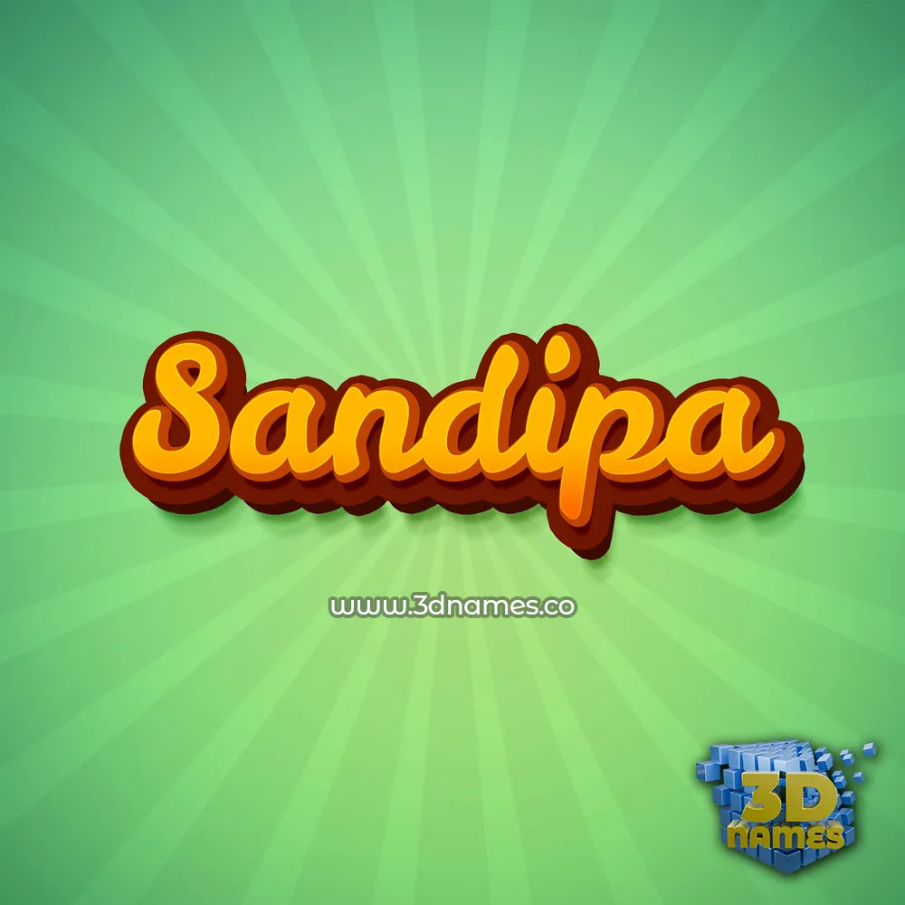 sandipa in Green Rays style - 3D name wallpaper