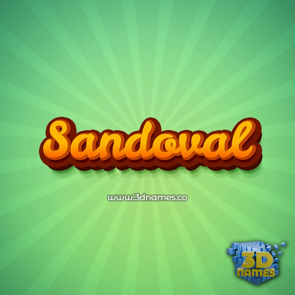 sandoval in Green Rays style - 3D name wallpaper