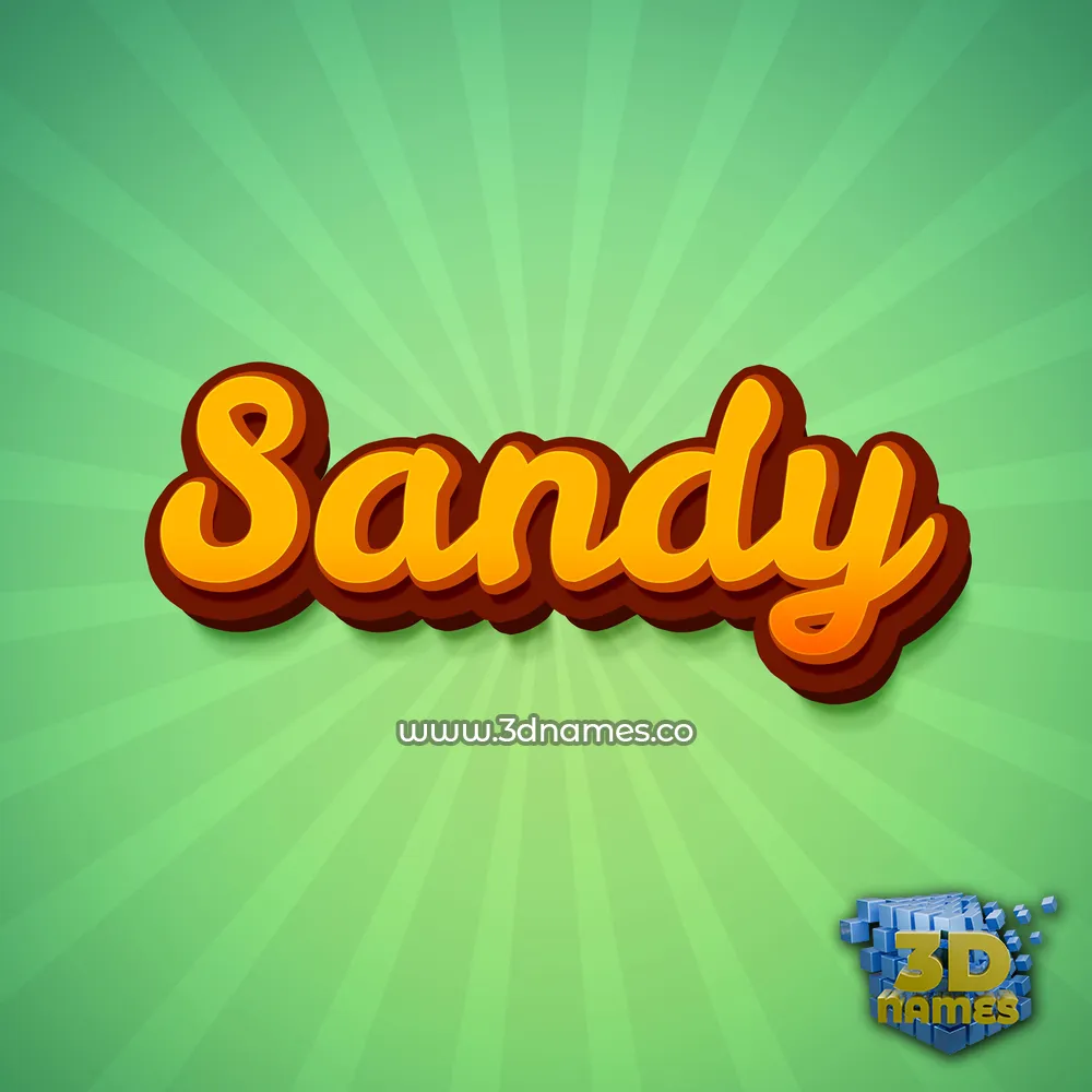 sandy in Green Rays style - 3D name wallpaper